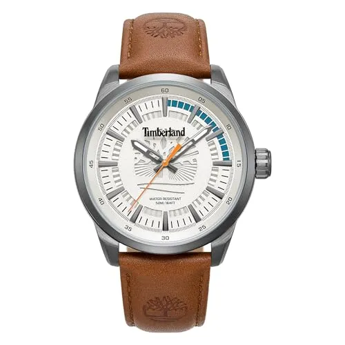 Timberland Herren Analog Quarz Uhr mit Leder Armband TDWGA0083203
