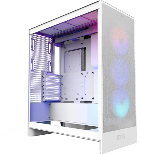 NZXT H7 Flow RGB Mid-Tower-Gehäuse - Optimale GPU-Kühlung mit 360 mm RGB-Lüftern, perfekt für leistungsstarke Gaming-Setups