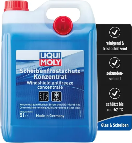 Liqui Moly Scheibenfrostschutz Konzentrat 5 Liter - Autopflege & Motorradpflege, schützt die Scheiben vor Frost und sorgt für klare Sicht bei winterlichen Bedingungen.