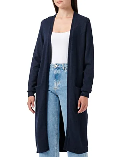 VIRIL L/S Long Knit Cardigan-NOOS - Strickjacke für Damen mit langen Ärmeln und praktischen Taschen, ideal für gemütliche Tage und vielseitige Outfits.