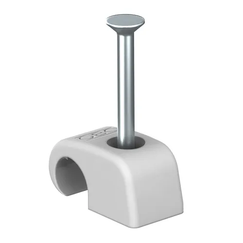 OBO Bettermann Vertr Haft-Clip m.Nagel 10-14mm L30 PP lgr 2027 30, 100 Stück