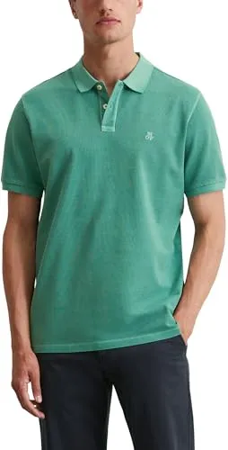 Marc O'Polo Herren Kurzarm-Poloshirt aus Bio-Baumwolle, Grün (Eucalyptus) 3XL - Poloshirt für Herren aus 100% Bio-Baumwolle, bietet hohen Tragekomfort und nachhaltige Qualität. Ideal für legere und elegante Outfits, perfekt für jeden Tag.