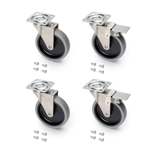 Emuca Set aus 4 Lenkrollen für Möbel Ø100mm
