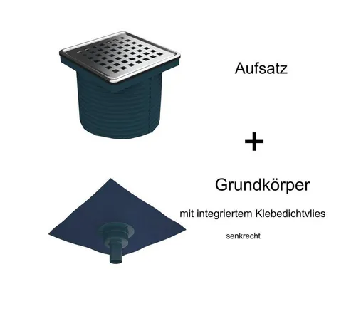 MERT Bodenablauf - Ablaufgarnituren mit herausnehmbarem Geruchsverschluss, ideal für einfache Rohrreinigung und zuverlässige Abdichtung dank werkseitig angebrachter Dichtmanschette.