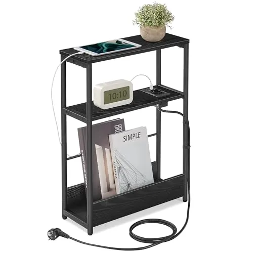 VASAGLE Beistelltisch schmal mit Ladefunktion von VASAGLE