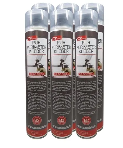 SDV Chemie PUR Perimeterkleber B2 6x 750ml Pistolenschaum Dämmstoffkleber Klebeschaum EPS XPS