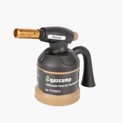 Gazcamp Lötbrenner / Anzünder mit Piezo Zündung für Stechkartuschen 190g
