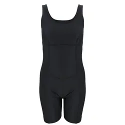 Aquarti Damen Schwimmanzug mit Bein - Geschlossener Rücken in Schwarz, Größe 38 - Bademode für Damen, ideal für Schwimmtraining und Freizeitschwimmen, bietet optimalen Sitz durch 80% Polyamid und 20% Elasthan.