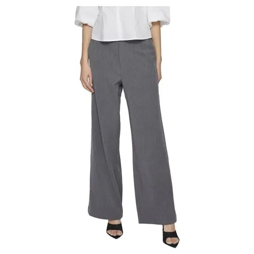 Vila VIVARONE HW Wide Pant - NOOS - Damen-Hosen mit hohem Bund und weiter Passform, ideal für einen lässigen, bequemen Look