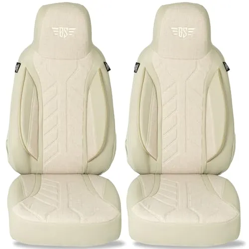 BREMER SITZBEZÜGE Autositzbezug für Forster Teilintegriert (PLKT205) - Set 2-tlg., Beige - Hochwertige Schonbezüge für Forster Teilintegriert, langlebig und pflegeleicht. Einfache Montage mit Klettsystem, atmungsaktiv und rutschfest für maximalen Komfort auf Reisen. Optimaler Schutz für Ihre Sitze!