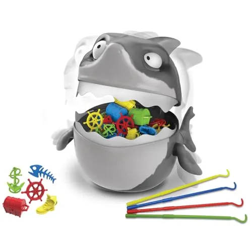 Merchant Ambassador Shaky Shark – Hungriger Hai Spiel – Angelspiel für Kinder – Timer & Action für Spielspaß und Spannung – Für 1-4 Spieler ab 4 Jahren
