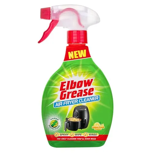 Elbow Grease Luftfritteusen-Reiniger-Spray, Aufschäumen, Wischen, Spülen – schneidet Schmutz, Fett und Dreck (Zitronenfrisch, 500 ml)