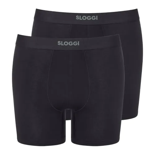 Sloggi Men Ever Ease Shorts Schwarz - Bequeme Herrenunterhosen - Herrenunterhosen aus 95% Baumwolle und 5% Elasthan für optimalen Tragekomfort. Atmungsaktiv und formstabil, ideal für jeden Anlass.