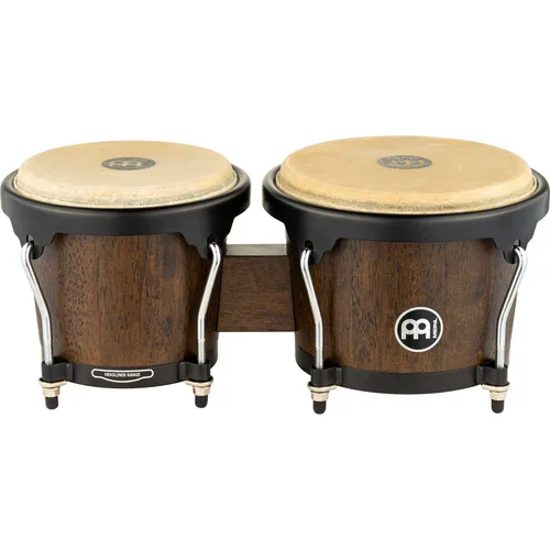 Meinl Percussion Bongos Headliner Wood - 2 Handtrommeln 6,75 und 8 Zoll, authentischer Sound mit handselektierten Büffelfellen und rutschfesten Gummifüßen