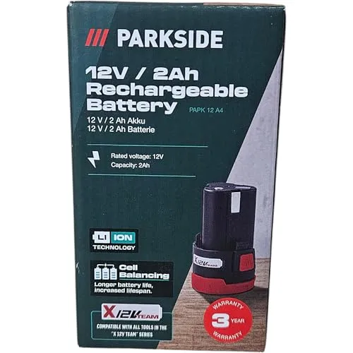 Zusatz Akku für Parkside PAPK 2 Ah für Werkzeuge aus der X 12 V Familie