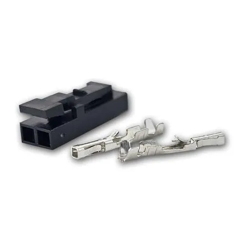 world-trading-net 10er Pack Mini AMP-Stecker 2-polig, mit Crimpkontakten aus verzinnten Kupfer, schwarzes Kunststoffgehäuse, Gehäuse mit Arretierung für Zusammenhalt