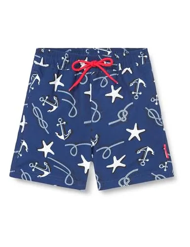 Playshoes Badeshorts Jungen Beach-Short Badehose, maritim, 86/92 - Swim Trunks für Jungen mit hohem UV-Schutz, elastischem Hosenbund und zwei praktischen Taschen für kleine Schätze – ideal für unbeschwerte Strandtage!