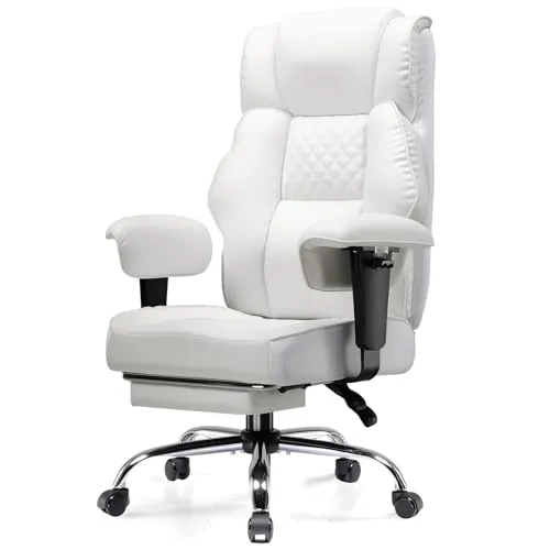 GTPLAYER Gaming Stuhl - Ergonomischer Bürostuhl mit Taschenfederung, verstellbar und drehbar, Kunstleder, weiß - Erleben Sie höchsten Komfort mit dem GTPLAYER Gaming Stuhl! Dank der integrierten Taschenfederung und der breiten Sitzfläche ist er ideal für lange Gaming-Sessions oder im Homeoffice. Verstellbare Armlehnen und eine flexible Rückenlehne sorgen für individuellen Sitzkomfort.
