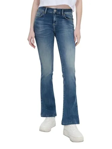 LTB Damen Jeans Fallon Flared Fit - Blau - Darla Wash W27-W34 Baumwolle Stretch, Größe:30W / 34L, Farbe:Darla Wash 55287