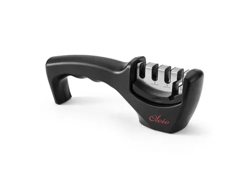 Oleio Messerschärfer 4-in-1 – 20° Winkel, Diamant/Wolfram/Keramik, mit Scherenschärfer