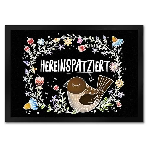 trendaffe - Hereinspatziert Fußmatte mit Vogel Motiv