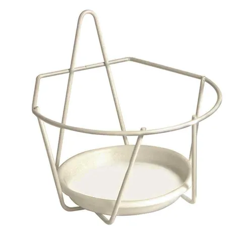 JARDIFER Wand-Blumentopfhalter Ø 16 cm, weiß - Haken & Halterungen, stilvoller Blumentopfhalter aus Metall für kreative Wandbegrünung, ideal für kleine Räume und Balkon.