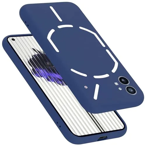 Produktbild Cadorabo Hülle kompatibel mit Nothing Phone (1) Hülle Silikon Handyhülle für Phone (1) Case aus flüssigem Silikon- Kratzfeste und stoßfeste dünne TPU Schutzhülle - Liquid BLAU