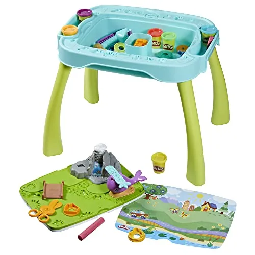 Hasbro Creativity Table: 2-in-1 Play-Doh Kreativstation - Knete, ideal für kreative Kinder und fördert die Fantasie mit vielseitigen Gestaltungsmöglichkeiten.