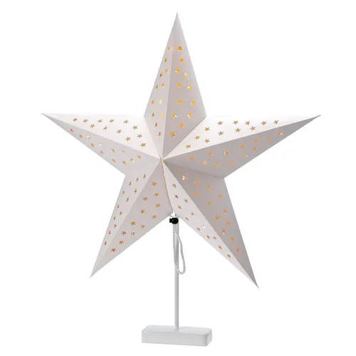 LED Tisch-Leuchte Weihnachtsstern-Lampenschirm Stern Lampe weiß Papierstern