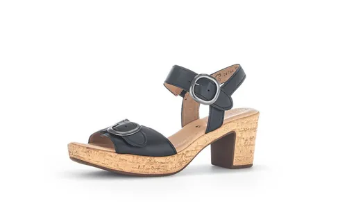 Gabor Plateau Sandale schwarz 40,5 EU (7 UK) - Elegante Plateau Sandale in Schwarz, Größe 40,5. Mit Klettverschluss für einfachen Einstieg und optimalen Halt. Ideal für stilvolle Sommerlooks.