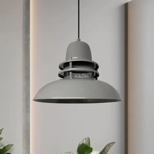 bamyum Torchia Hängelampe Ø34 cm – Vintage Pendelleuchte aus Metall - Moderne Pendelleuchte mit verstellbarem Kabel, ideal für Küche und Wohnzimmer. Setzen Sie stilvolle Akzente im Industrial-Design. E27-Fassung für vielseitige Leuchtmittel.