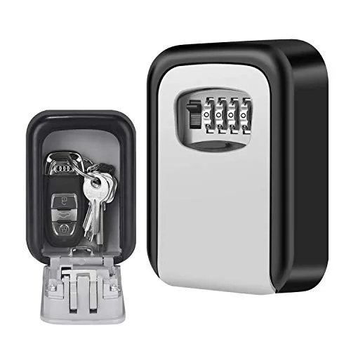Schlüsseltresor,schlüsselsafe mit zahlencode,Schlüsselkasten mit Zahlencode Sichere Methode zum Teilen von Schlüsseln für Haus Garagen Schule Schlüssel （Silber）