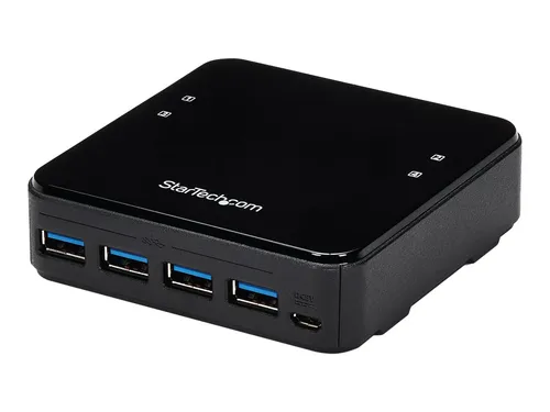 StarTech.com 4X4 USB 3.0 Peripheral Sharing Switch - USB Hub für Mac, Windows und Linux mit 4 Ports für schnellen Datenaustausch dank USB 3.0 SuperSpeed, ideal für effizientes Arbeiten.