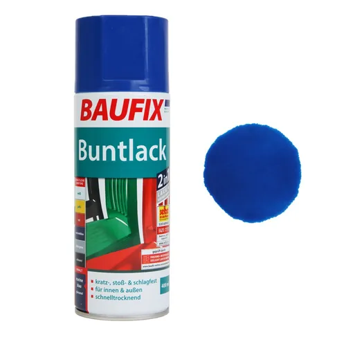 Baufix Lack-Spray Blau Glanz 400ml Sprüh-Dose Spray-Dose Sprüh-Lack Farb-Spray