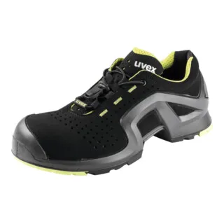Uvex Halbschuh schwarz/gelb uvex 1 S1P, EU-Schuhgröße: 43 - S1-Sicherheitsschuhe, besonders leicht und flexibel, ideal für Chromallergiker, mit metallfreier Zehenschutzkappe und optimaler Dämpfung für höchsten Tragekomfort.