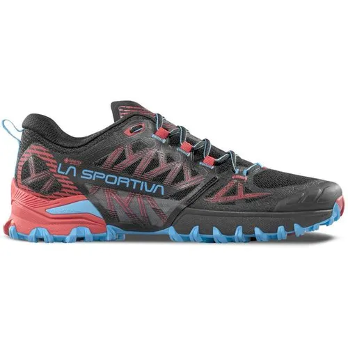 LA SPORTIVA Damen Bushido III GTX Schuhe, Black-Hibiscus, 37.5 - Damen-Traillaufschuhe, wasserdicht und ideal für anspruchsvolle Trailrunning-Abenteuer