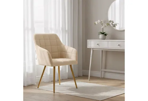 Raumhirsch Furniture Polsterstuhl Luxano, Beige, 2er-Set, Esszimmerstühle mit hoher Stabilität