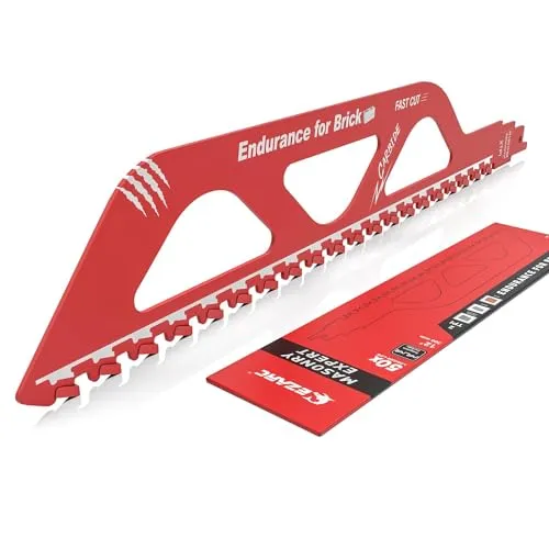 EZARC Säbelsägeblätter Stein 300mm, Säbelsägeblatt aus Hartmetall, Sägeblätter Set für Porenbeton, Hohlziegel, roten Backstein 1 Stück