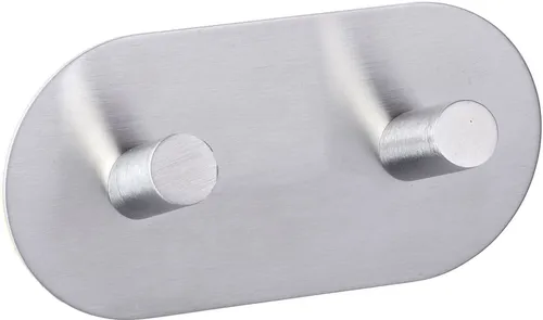 Wenko Wandhaken Duo Edelstahl matt, chrom