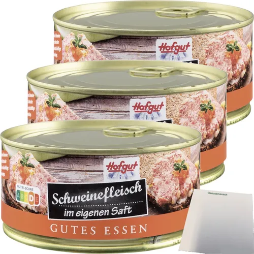 Hofgut Schweinefleisch 3er Pack 3x300g Dose usy Block