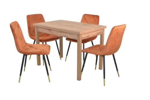 moebel-direkt-online Essgruppe 5teilige Tischgruppe, bestehend aus Esstisch ausziehbar und 4 Stühlen, (Spar-Set, 5tlg. Set)