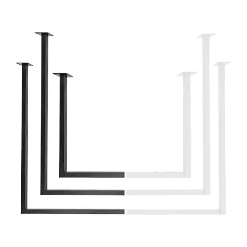 Natural Goods Berlin 1x Kleiderstange RECHTECK, Garderobenhalter U-Form, Wandmontage Bad Flur Küche, inkl. Montagematerial Dübel and Schrauben, pulverbeschichtet, rostfrei (T90cm x B60cm, Schwarz)