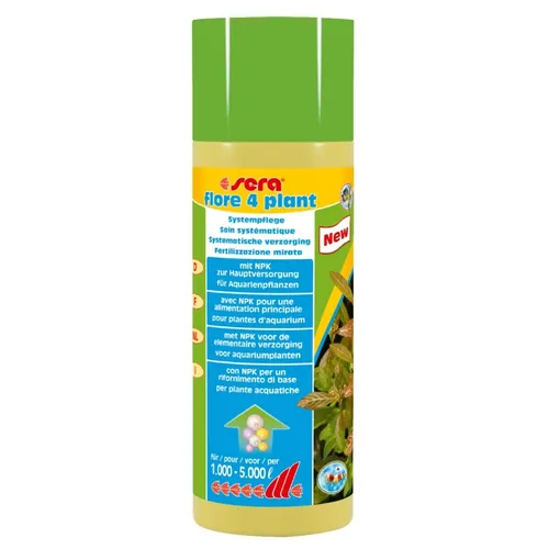 sera flore 4 plant Makrodünger mit Hauptnährstoffen für Pflanzen 03350 250 ml