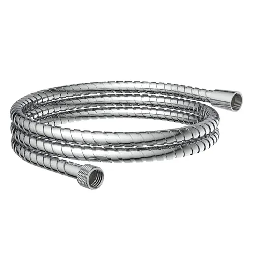 EISL Duschschlauch 1,75m Edelstahl, mit extra Knickschutz, Universal Brauseschlauch 175cm für die Dusche, Chrom JM175MKCRPLUS