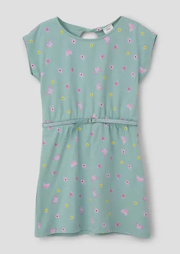 s.Oliver Minikleid Kleid Minikleid mit All-over-Print in blau von s.Oliver