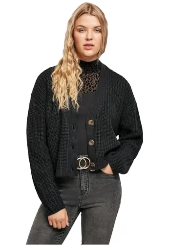 Urban Classics Damen Oversized Cardigan, Schwarz, 4XL von Urban Classics