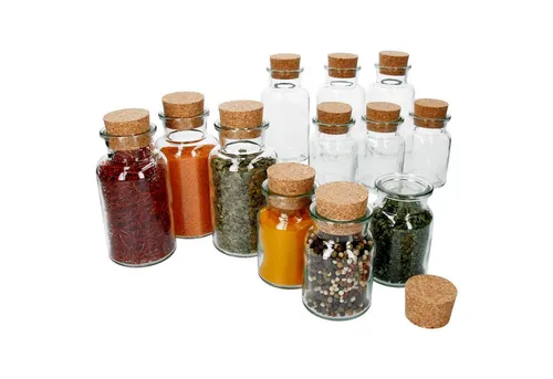 MamboCat Gewürzbehälter 12er Set - Praktisches Gewürzglas-Set mit 12 luftdicht verschließbaren Gläsern (6x 300ml & 6x 150ml) aus umweltfreundlichem Glas für die perfekte Aufbewahrung von Kräutern und Gewürzen.