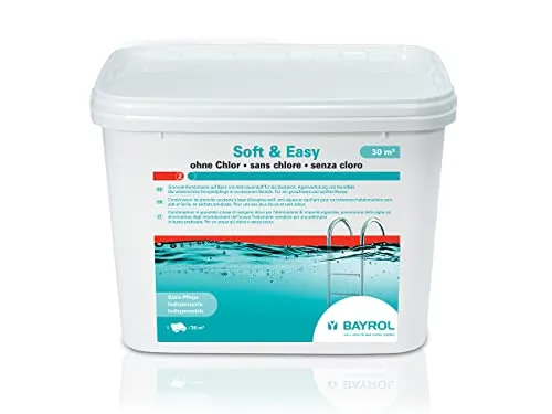 BAYROL Soft & Easy 30 m³ - 5,04 kg Wasseraufbereitung - Wasserpflegeprodukt für Schwimmbäder, ideal als Chlor-Alternative mit umfassendem Schutz gegen Algen und zur Verbesserung der Wasserklarheit.