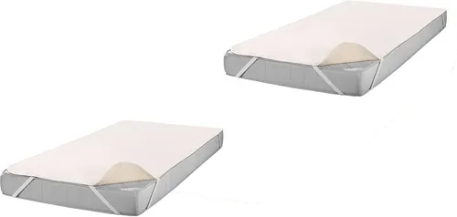 SETEX Molton Matratzenschutz Doppelpack 100 x 200 cm - 2x Matratzenschoner aus 100% Baumwolle, mit Eckgummis für rutschfesten Halt, temperaturausgleichend und hautsympathisch – optimaler Hygieneschutz für längere Lebensdauer der Matratze.