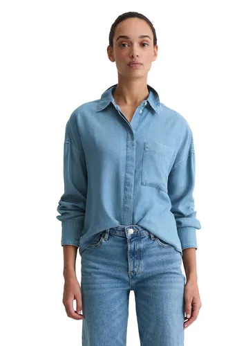 Marc O'Polo Langarmbluse aus TENCELTM Lyocell blau XXXL (46) - Elegante Langarmbluse aus 100% TENCEL™ Lyocell, ideal für stilvolle Outfits. Pflegeleicht und in zeitlosem Blau – perfekt für jeden Anlass.